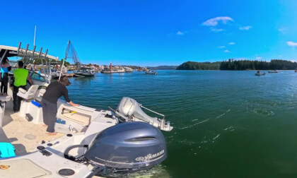 Pulling into the Port of Siuslaw