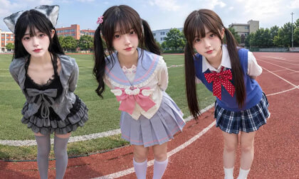 What It Feels Like to Be Surrounded by 6 Schoolgirls [360° VR POV]