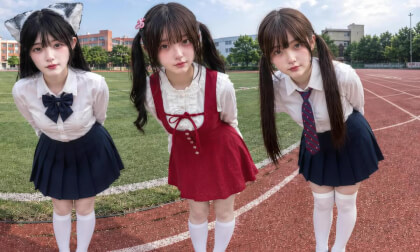 What It Feels Like to Be Surrounded by 6 Schoolgirls [360° VR POV]