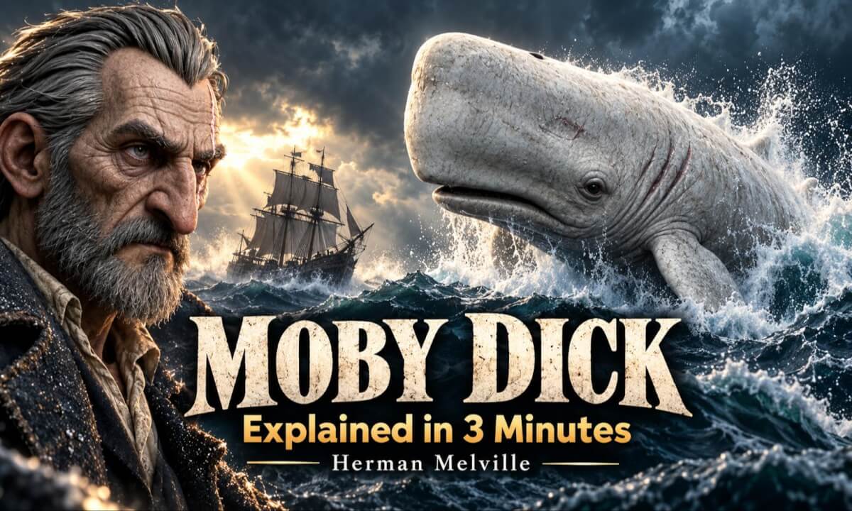 Moby Dick Explained in 3 Minutes | Ahab’s Obsession & the White Whale