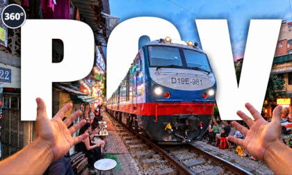 POV: How I Survived Hanoi's Train Street (3D VR 360 Virtual Reality)