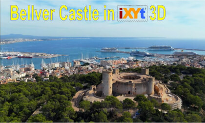 Bellver Castle, Palma de Mallorca, Spain in 3D SBS LR relax video for VR