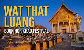 Boun Hor Khao Padap Din Festival | Wat That Luang Neua | Vientiane, Laos  | 8K 360° VR Walking Tour