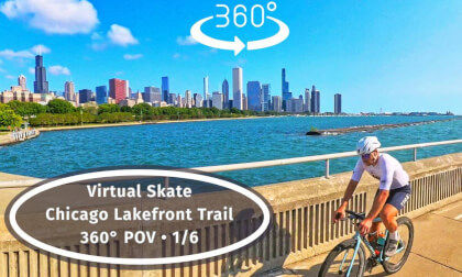 VR #360 Inline Skating Chicago — 24 Beaches, One Endless Trail (Pt 1/6)