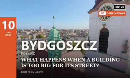 The Market That Stayed — 360° VR guided flight, captions on screen, Bydgoszcz, Poland