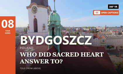 Who Runs the Square — 360° VR guided flight, captions on screen, Bydgoszcz, Poland