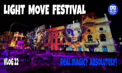 VR180 3D 8K | VLOG 22 | Light Move Festival Łódź Poland 🇵🇱 | Real Magic!