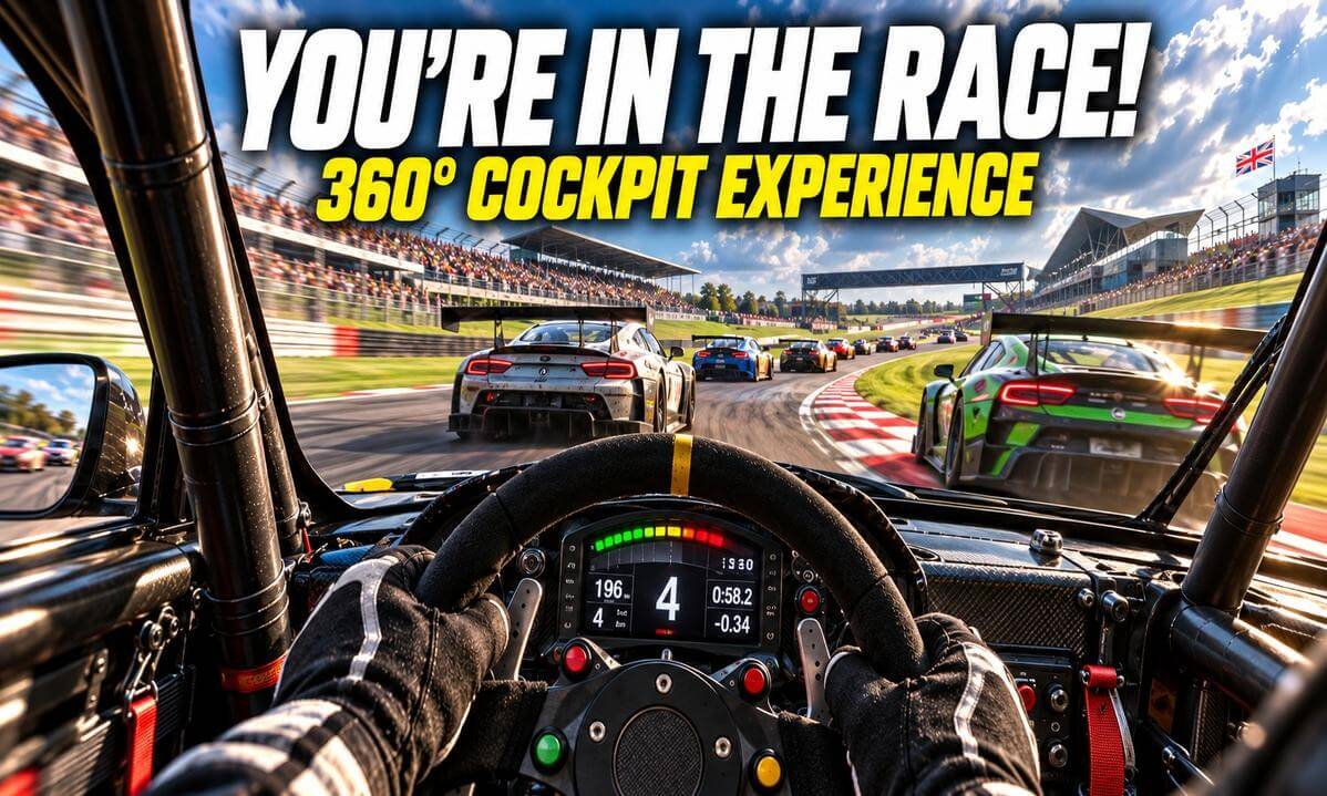 Strap In! Experience a Real Race from Inside the Racing Car in 360°