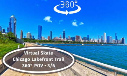 VR #360 Inline Skating Chicago — 24 Beaches, One Endless Trail (Pt 3/6)