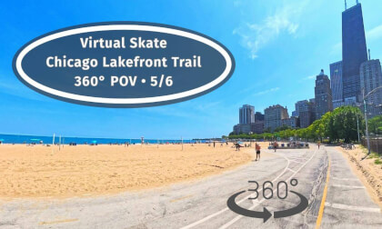 VR #360 Inline Skating Chicago — 24 Beaches, One Endless Trail (Pt 5/6)
