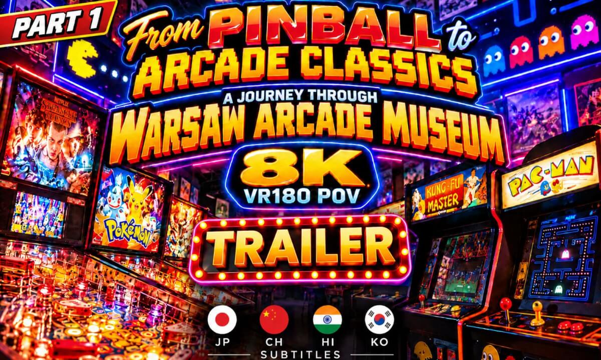 TRAILER _From Pinball to Arcade Classics Part1 | A Journey Through Warsaw Arcade Museum VR180 8K