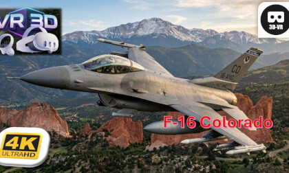 3D F-16 Fly to Colorado 4k