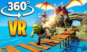 Can Shrek Beat This 360° VR Obby? Parkour Over Water