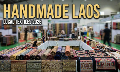 Lao-Itecc  2026  งานแสดงสินค้าลาว ผ้าพื้นเมือง และสินค้าท้องถิ่น  Vientiane, Laos  8K 360° Walking Tour