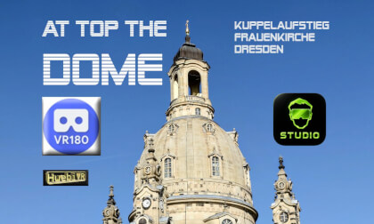 Atop the sandstone dome of Frauenkirche Dresden 8K VR180