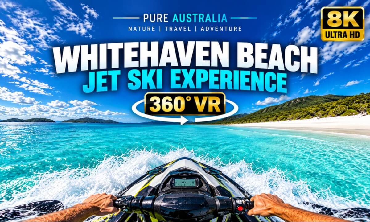 Jet Ski Along Whitehaven Beach in 360° VR 🥽 | Whitsundays, Australia 8K