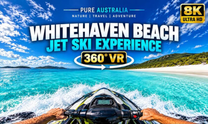 Jet Ski Along Whitehaven Beach in 360° VR 🥽 | Whitsundays, Australia 8K