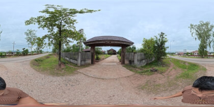 An entire house constructed from *Pterocarpus macrocarpus* (Pradu) wood, valued by at no less than 100 million, making it the largest house of its kind in Laos. .. .บ้านไม้ประดู่ ทั้งหลัง มูลค่าไม่ต่ำกว่า 100ล้าน ใหญ่ที่สุดในประเทศลาว