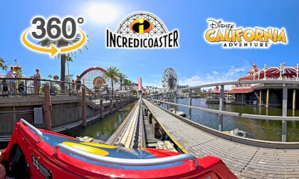 VR 360 Incredicoaster On Ride Front Seat POV Disney California Adventure 2026 08 20