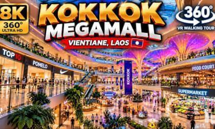 KoKKok Mega Mall Vientiane, Laos 🇱🇦 | Luxury Shopping Mall | 8K 360° Walking Tour | Fashion  Food