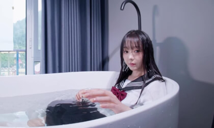 户外美女合拍