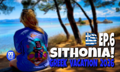 VR180 3D 8K | VLOG 24 | Hello Sithonia! 🇬🇷 | Moldy Apartment, Road Trip & Evening in Nikiti