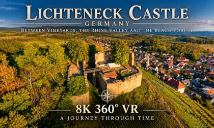 Lichteneck Castle, Germany | 8K 360° VR Drone Flight Through History