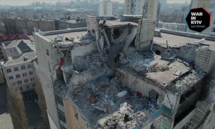 War in Kyiv from drone VR Video War in Kyiv from drone VR
