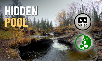 Hidden Pool | Quiet Fall Waterfall in Alberta | VR180