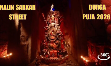 Nalin Sarkar Street Durga Puja 2026 | 360°VR Pujo