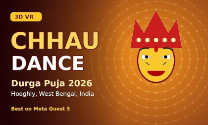 Chhau Dance in 3D VR | Durga Puja 2026 | Hooghly, West Bengal, India | iRox 3D