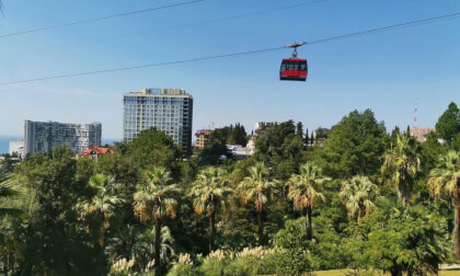 Rising above the city of Sochi