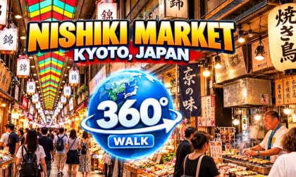 360 Video of Nishiki Market Kyoto Japan