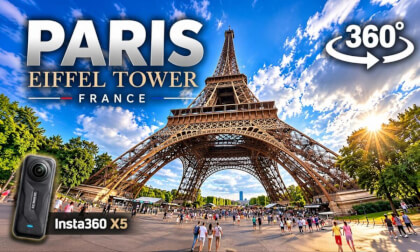 Close-up view from the Eifeltower in Paris, France