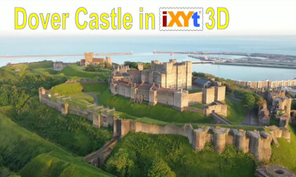 Dover Castle,  Kent, England in 3D SBS LR relax video for VR