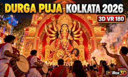Durga Puja Kolkata 2026 in 3D VR 180 | Saptami Night Pandal Hopping | iRox 3D