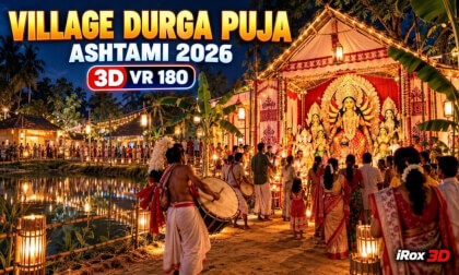 Village Durga Puja near Kolkata 2026 in 3D VR 180 | Maha Ashtami | iRox 3D