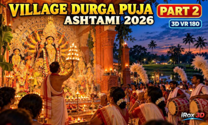 Village Durga Puja near Kolkata 2026 in 3D VR 180 (Part 2) | Maha Ashtami Night | iRox 3D