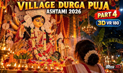 Village Durga Puja near Kolkata 2026 in 3D VR 180 (Part 4) | Maha Ashtami Night | iRox 3D