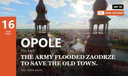 The River That Spared the Old Town — 360° VR guided tour 16/1000 · Opole, Poland · captions
