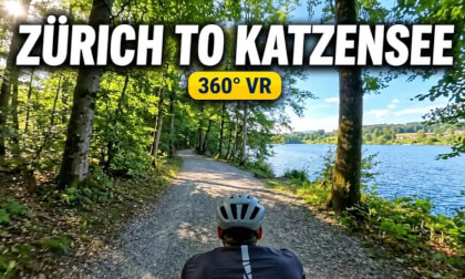 Zurich to Katzensee – 75 min City-to-Lake Cycling Ride, Switzerland (8K 360°, No Music)
