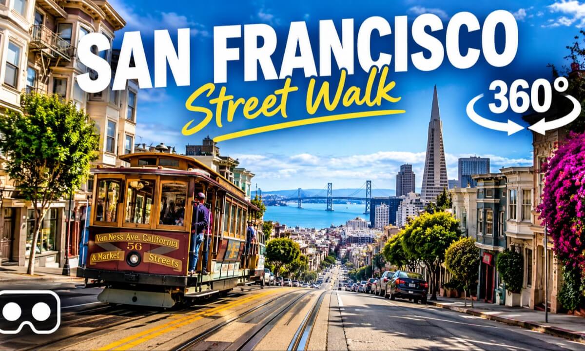 San Francisco Street Walk 🇺🇸 | Immersive 360° VR Walking Tour in 8K No. 1