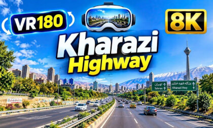 Tehran Kharazi Highway 🚗 | VR180 8K Virtual Reality Driving Experience