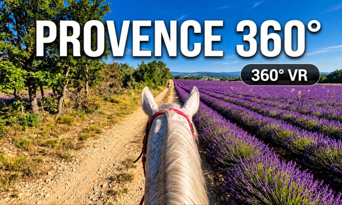 Lavender Fields of Provence 360° VR horsebackriding through France