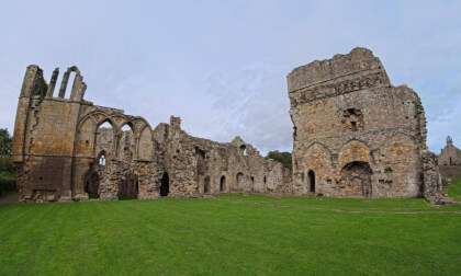 Explore the beautiful ruins of Easby Abbey, Richmond, N Yorkshire, UK. 3D VR190 (V2)