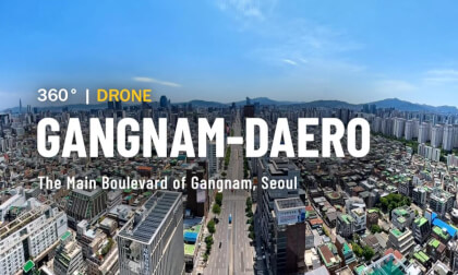 360° Gangnam-daero, Seoul | Drone Aerial View of Gangnam