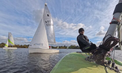 Racing in my Lightning368 Sailing Dinghy