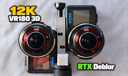 很清晰的 VR180 视频还能更清晰吗？RTX 去模糊前后对比