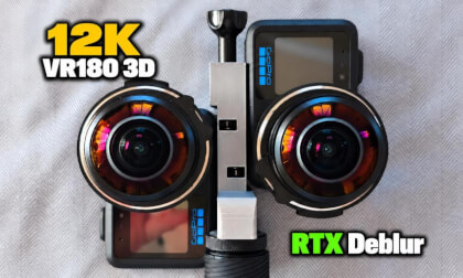 VR180 SyncPro 的 RTX 去模糊效果前后对比