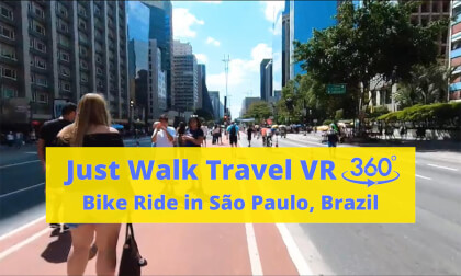 Just Walk Travel VR, 4K VR360 #001 - Bike ride in Sao Paulo, Brazil 2022 Just Walk Travel VR, 4K VR360 #001 - Bike ride in Sao Paulo, Brazil 2022